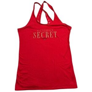 Vintage Y2K Victoria's Secret Racerback Tank Red Women's Small